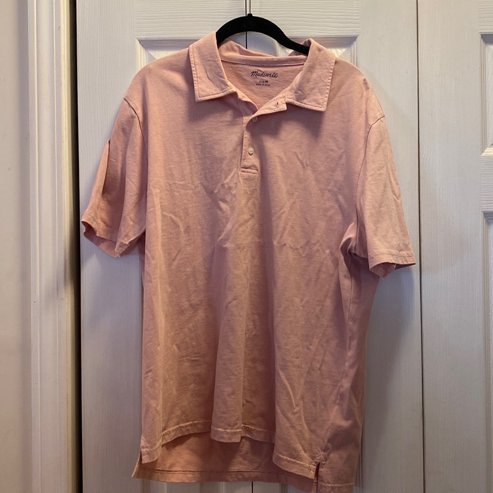 Madewell Garment-Dyed Polo Shirt in Wisteria Dove